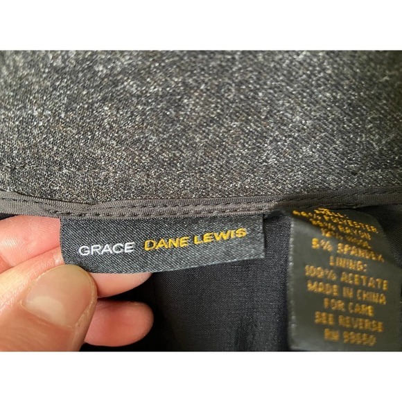 Grace Dane Lewis Gray Wool Blend A-Line Skirt Women's Size 6 - Picture 4 of 5